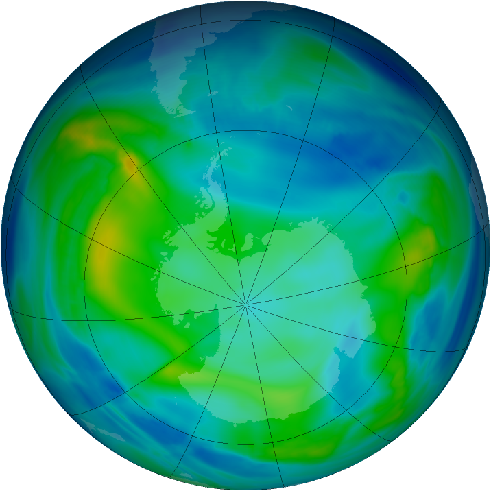 Antarctic ozone map for 26 May 2006